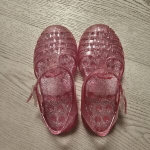 Sparkly Pink Kids Jelly Shoes